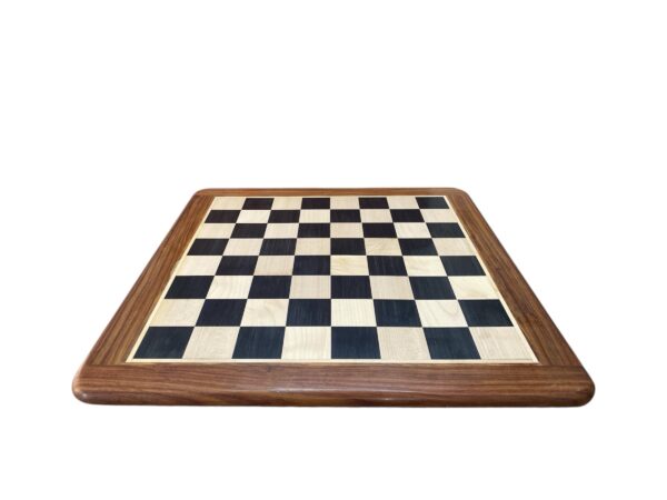 21” EBONY WOOD WITH GOLDEN ROSEWOOD BORDER CHESSBOARD 55mm SQUARE - Image 2