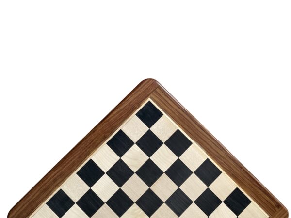 21” EBONY WOOD WITH GOLDEN ROSEWOOD BORDER CHESSBOARD 55mm SQUARE - Image 4