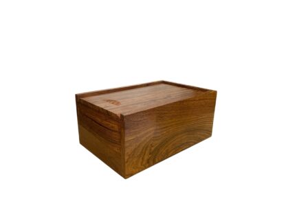 GOLDEN ROSEWOOD STORAGE BOX FOR 3-4inches CHESS PIECES - Image 2