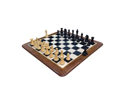 3.9” MOHAWK KNIGHT STAUNTON DOUBLE WEIGHTED EBONISED CHESS PIECES - Image 7