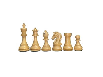 3.9” MOHAWK KNIGHT STAUNTON DOUBLE WEIGHTED EBONISED CHESS PIECES - Image 2