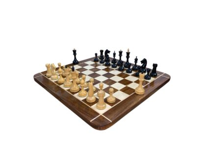 4.5” CIRCA 1960’s SOVIET RUSSIAN DOUBLE WEIGHTED EBONISED CHESS PIECES - Image 7
