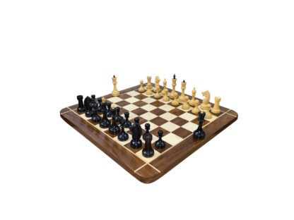 4.5” CIRCA 1960’s SOVIET RUSSIAN DOUBLE WEIGHTED EBONISED CHESS PIECES - Image 8