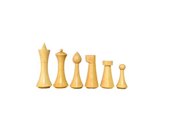 4” HERMAN OHME MINIMALIST GOLDEN ROSEWOOD CHESS PIECES - Image 2
