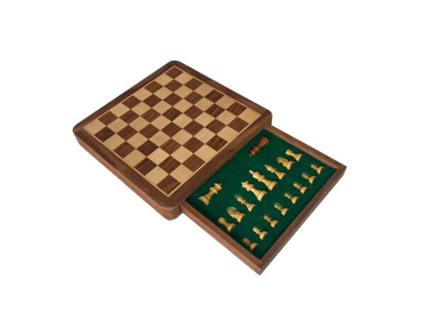 12” FLAT DRAWER TRAVEL MAGNETIC CHESS SET - Image 2