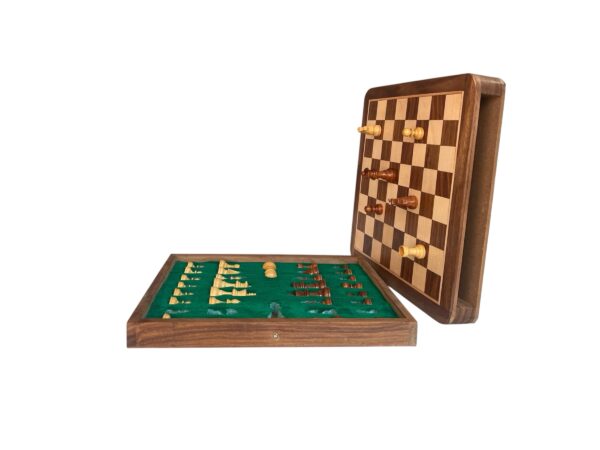 12” FLAT DRAWER TRAVEL MAGNETIC CHESS SET - Image 5