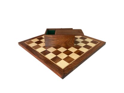 3.9” LAUGHING KNIGHT STAUNTON WEIGHTED CHESS PIECES, 21” WOODEN CHESSBOARD & STORAGE BOX - Image 7