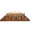 Wooden Chessboard and Chess Pieces