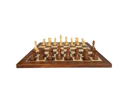 3.9” LAUGHING KNIGHT STAUNTON WEIGHTED CHESS PIECES, 21” WOODEN CHESSBOARD & STORAGE BOX - Image 5