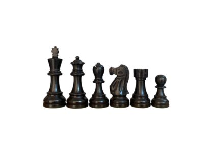 3.8” EBONISED REYKJAVIK STAUNTON WEIGHTED CHESS PIECES - Image 2