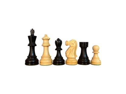 3.8” EBONISED REYKJAVIK STAUNTON WEIGHTED CHESS PIECES