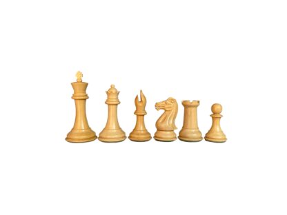 3.8” ROYAL KNIGHT STAUNTON TRIPLE WEIGHTED CHESS PIECES WITH 21” PADAUK WOOD BOARD & BOX - Image 7