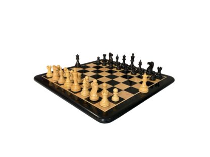 3.9” REYKJAVIK STAUNTON EBONISED WEIGHTED CHESS PIECES - Image 5