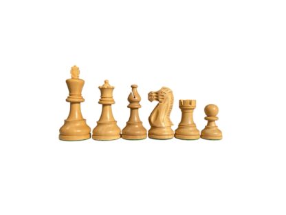 3.9” REYKJAVIK STAUNTON EBONISED WEIGHTED CHESS PIECES - Image 3