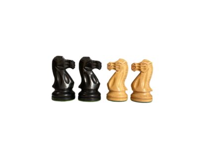 3.9” REYKJAVIK STAUNTON EBONISED WEIGHTED CHESS PIECES - Image 4