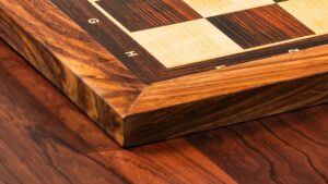 Rosewood printed wooden chess board
