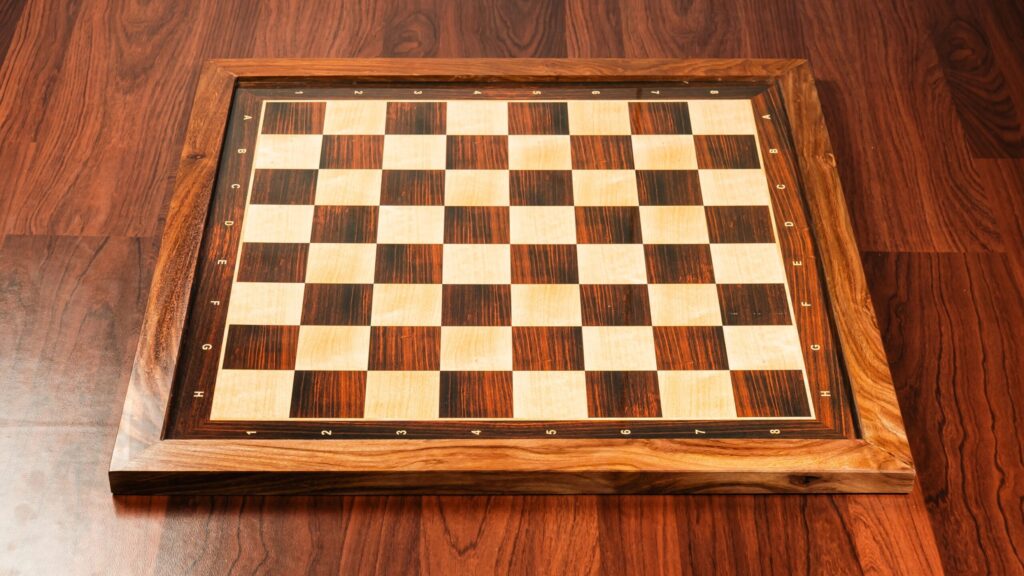 Rosewood printed wooden chess board