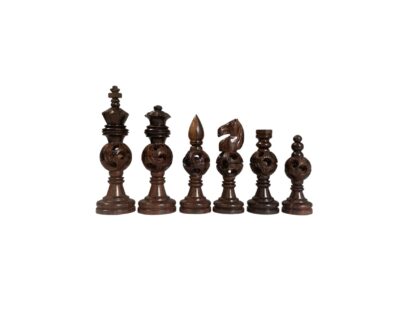 3.75” MAGIC BALL ROSEWOOD CHESS PIECES - Image 3