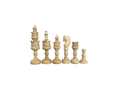 4.75” LOTUS SERIES GOLDEN ROSEWOOD CHESS PIECES - Image 4
