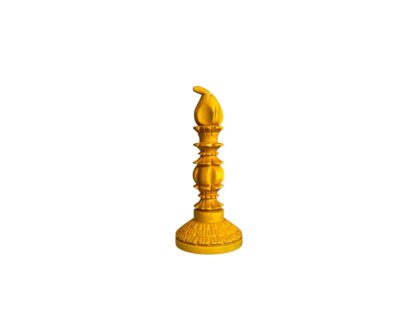 4.7” MUGHAL EBONY & ANTIQUE CHESS PIECES - slightly imperfect - Image 7