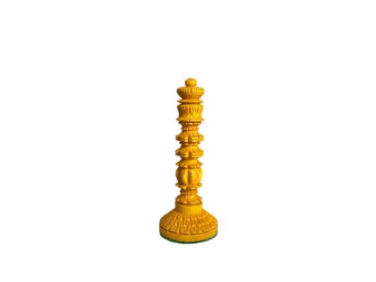 4.7” MUGHAL EBONY & ANTIQUE CHESS PIECES - slightly imperfect - Image 6