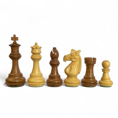 3.4” MEGHDOOT STAUNTON WEIGHTED GOLDEN ROSEWOOD CHESS PIECES & 16” GOLDEN ROSEWOOD CHESSBOARD - Image 3