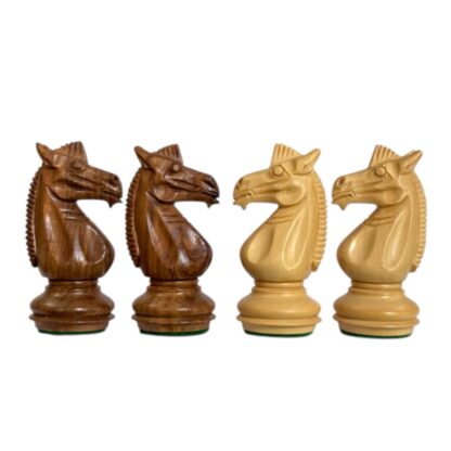 3.4” MEGHDOOT STAUNTON WEIGHTED GOLDEN ROSEWOOD CHESS PIECES & 16” GOLDEN ROSEWOOD CHESSBOARD - Image 6