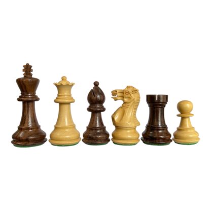 3.1” PROFESSIONAL STAUNTON ROSEWOOD WEIGHTED CHESS PIECES & 16” GOLDEN ROSEWOOD CHESSBOARD - Image 5