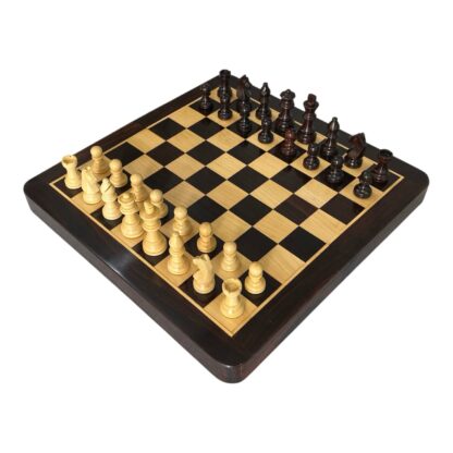 12 “ PREMIUM ROSEWOOD TRAVEL FOLDING MAGNETIC CHESS SET - Image 5