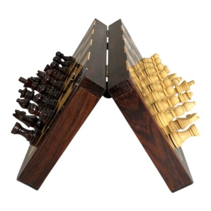 12 “ PREMIUM ROSEWOOD TRAVEL FOLDING MAGNETIC CHESS SET