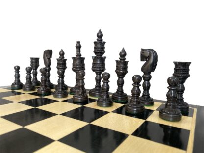 4.75” LOTUS SERIES EBONISED WOOD CHESS PIECES - Image 8