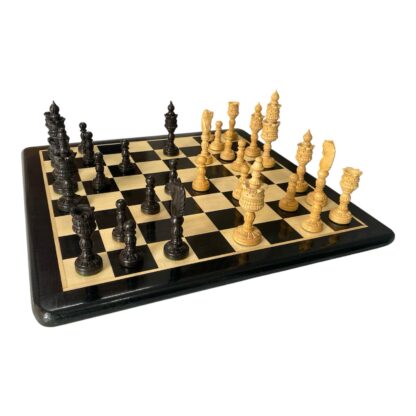 4.75” LOTUS SERIES EBONISED WOOD CHESS PIECES - Image 5