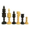 4.75” LOTUS SERIES EBONISED WOOD CHESS PIECES