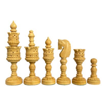 4.75” LOTUS SERIES EBONISED WOOD CHESS PIECES - Image 3