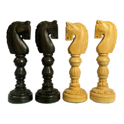 4.75” LOTUS SERIES EBONISED WOOD CHESS PIECES - Image 4