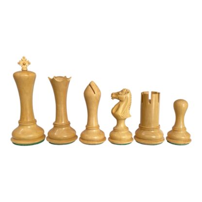 4.4 STAUNTON MODERN EMPIRE EBONY WOOD CHESS PIECES - Image 3