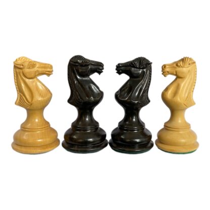 4.4 STAUNTON MODERN EMPIRE EBONY WOOD CHESS PIECES & 21” EBONY WOOD CHESSBOARD - Image 10