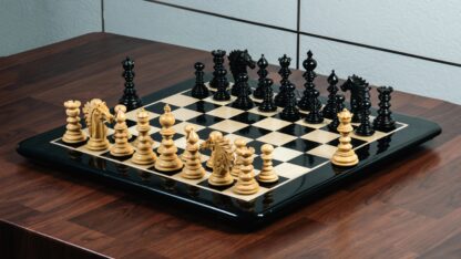 4.4” ARTHUR KNIGHT LUXURY STAUNTON EBONY CHESS PIECES