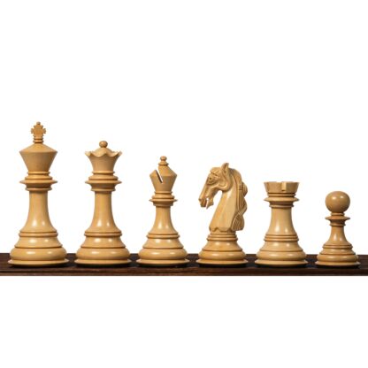 4.5” COLUMBIAN LUXURY STAUNTON EBONY TRIPLE WEIGHTED CHESS PIECES WITH 21” CHESSBOARD & STORAGE BOX
