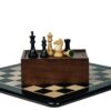 4" noseband knight staunton ebony triple weighted chess pieces with 21 inch ebony wooden chess board and storage box - luxury chess set by Bosshandicrafts