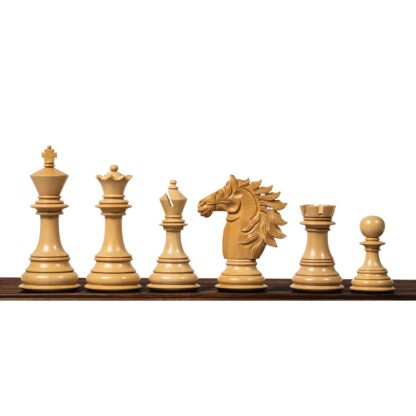 4.5” FLARE KNIGHT LUXURY STAUNTON PADAUK TRIPLE WEIGHTED CHESS PIECES