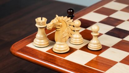 4.5” FLARE KNIGHT LUXURY STAUNTON PADAUK TRIPLE WEIGHTED CHESS PIECES
