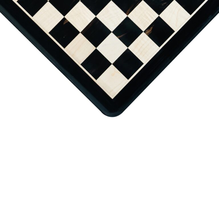 21” EBONY & MAPLE WOOD CHESSBOARD LIMITED EDITION - 55mm SQUARE