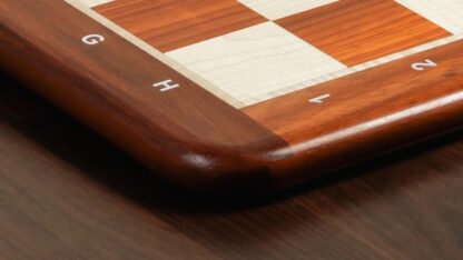 21” PADAUK (BUD) & MAPLE WOOD CHESSBOARD WITH NOTATION - 55 mm SQUARE