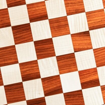 21” PADAUK (BUD) & MAPLE WOOD CHESSBOARD WITH NOTATION - 55 mm SQUARE