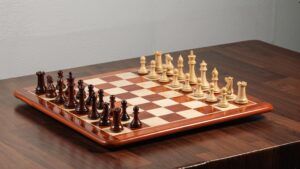 Padauk wood chess pieces