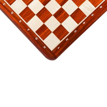 21” PADAUK (BUD) & MAPLE WOOD CHESSBOARD WITH NOTATION - 55 mm SQUARE