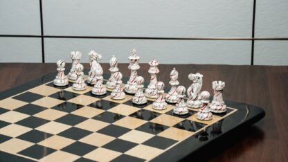 4.1” PAINTED ROYAL KNIGHT STAUNTON TRIPLE WEIGHTED CHESS PIECES